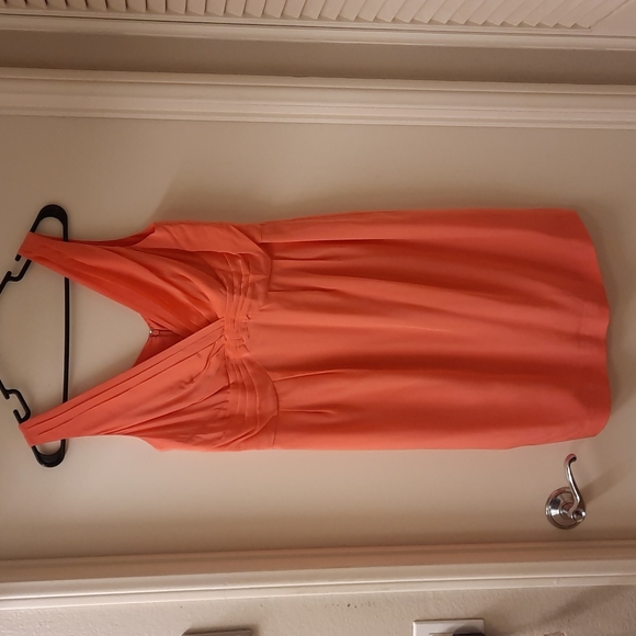 🥳HPx2🥳 NWT, Boden 100% Silk Guava Coral Dress - Picture 3 of 15